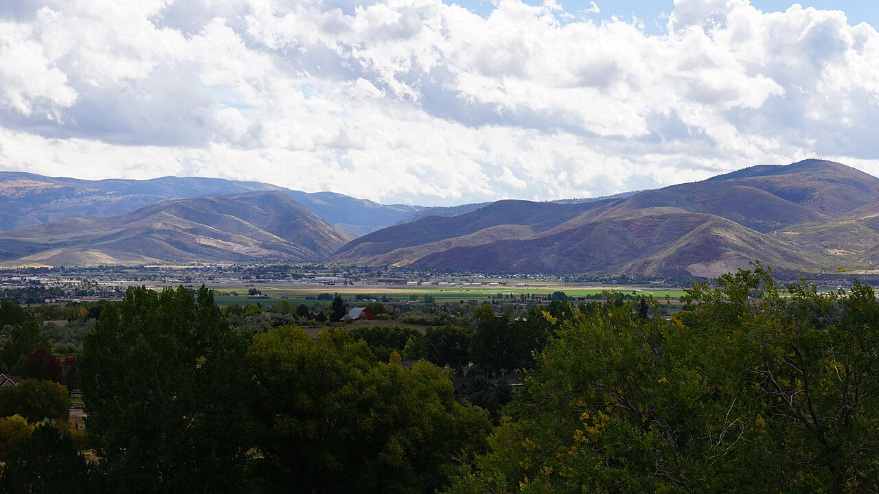 Heber Valley fields framed by mountains